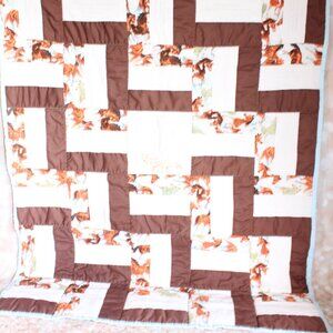 Vintage Handmade 55 in X 39 in Horses And Bible Verses Quilt